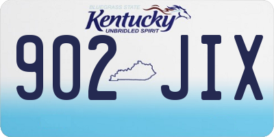 KY license plate 902JIX