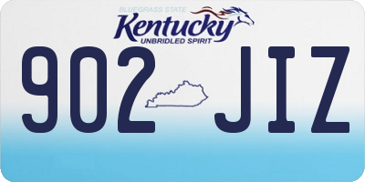 KY license plate 902JIZ