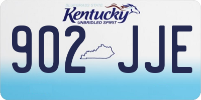 KY license plate 902JJE