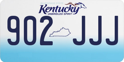 KY license plate 902JJJ