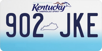 KY license plate 902JKE