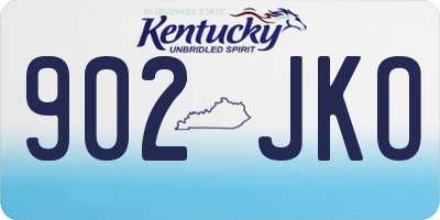 KY license plate 902JKO