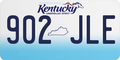 KY license plate 902JLE