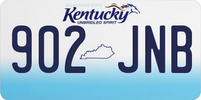 KY license plate 902JNB