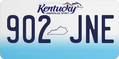 KY license plate 902JNE