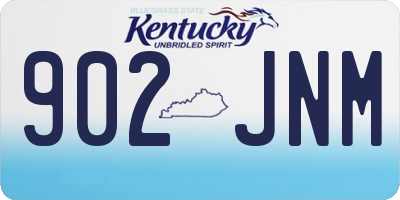 KY license plate 902JNM