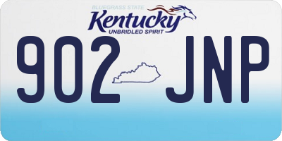 KY license plate 902JNP