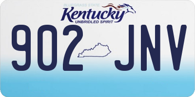 KY license plate 902JNV