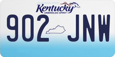 KY license plate 902JNW