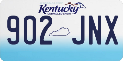 KY license plate 902JNX