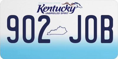KY license plate 902JOB