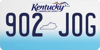 KY license plate 902JOG