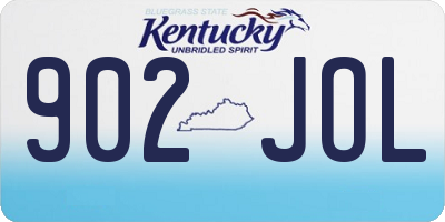KY license plate 902JOL