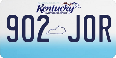 KY license plate 902JOR