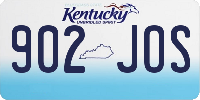 KY license plate 902JOS