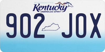 KY license plate 902JOX