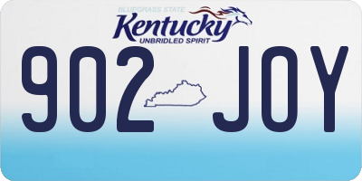 KY license plate 902JOY