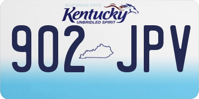 KY license plate 902JPV