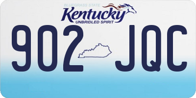 KY license plate 902JQC