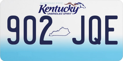 KY license plate 902JQE