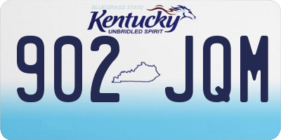 KY license plate 902JQM