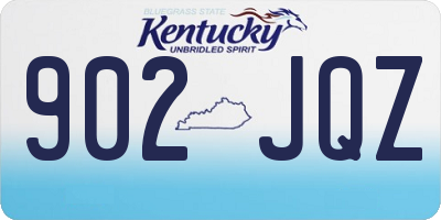 KY license plate 902JQZ