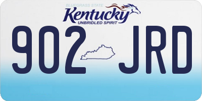 KY license plate 902JRD