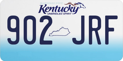 KY license plate 902JRF