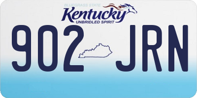 KY license plate 902JRN