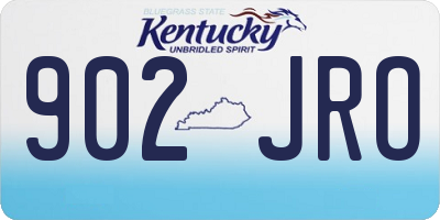 KY license plate 902JRO