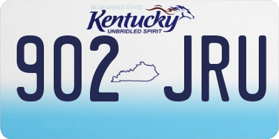 KY license plate 902JRU