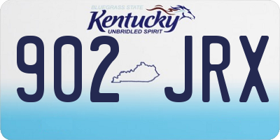 KY license plate 902JRX
