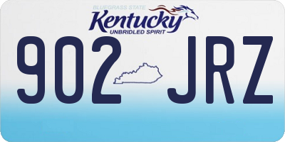 KY license plate 902JRZ