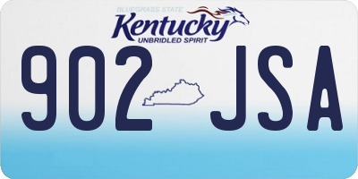 KY license plate 902JSA