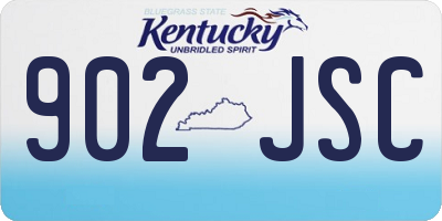 KY license plate 902JSC