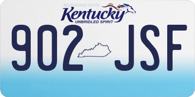 KY license plate 902JSF