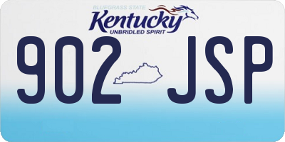 KY license plate 902JSP