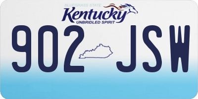 KY license plate 902JSW