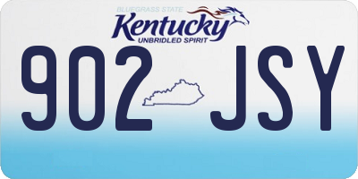 KY license plate 902JSY