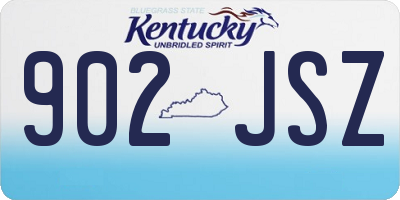 KY license plate 902JSZ