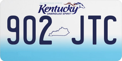 KY license plate 902JTC
