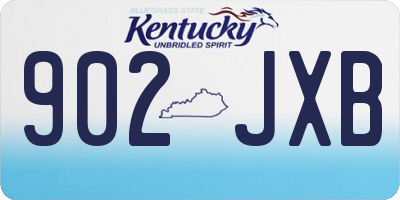 KY license plate 902JXB