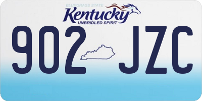 KY license plate 902JZC
