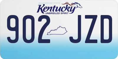 KY license plate 902JZD