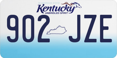 KY license plate 902JZE