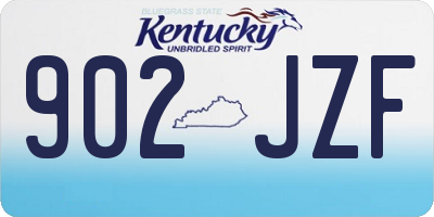 KY license plate 902JZF