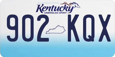 KY license plate 902KQX