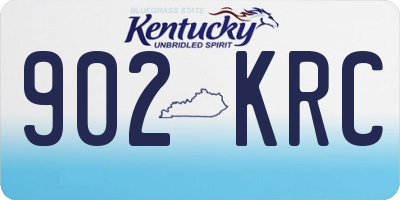 KY license plate 902KRC