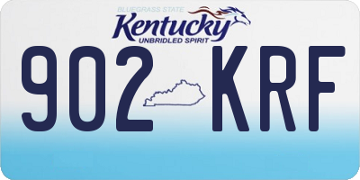 KY license plate 902KRF