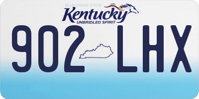 KY license plate 902LHX